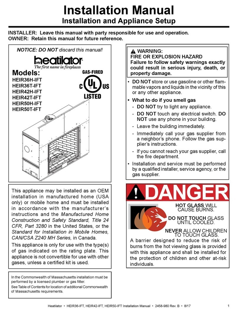Heatilator HEIR36H-IFT User manual