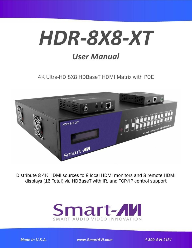 SMART-AVI HDR-8X8-XT user manual
