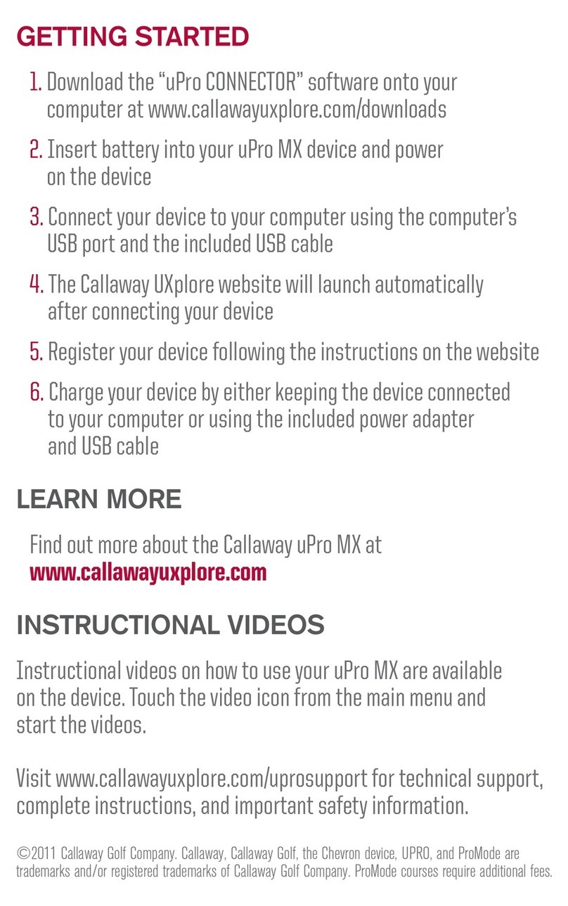 Callaway uPro MX manual