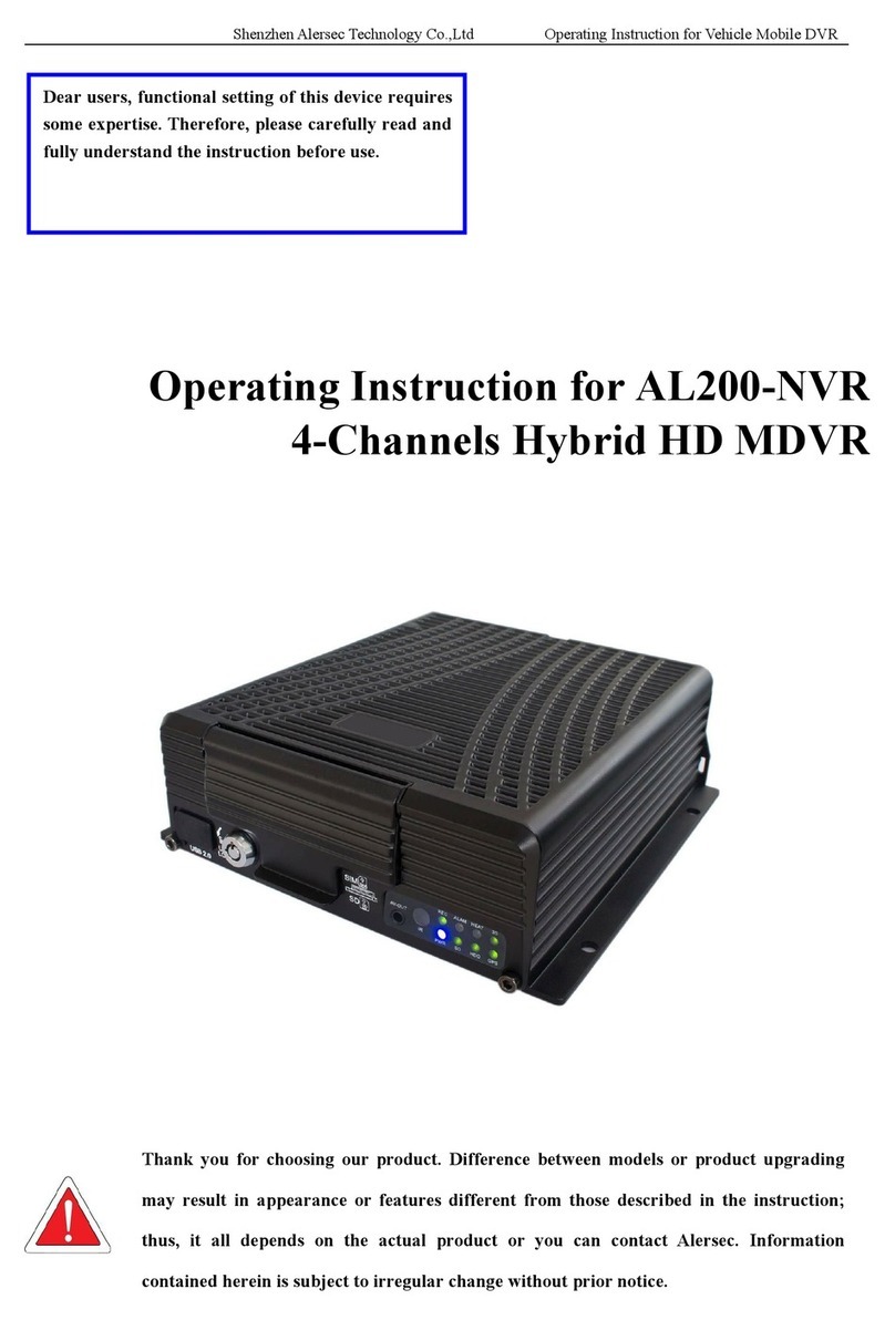 Shenzhen Alersec Technology AL200-NVR Operating instruction Shenzhen Alersec Technology AL200-NVR Operating instruction