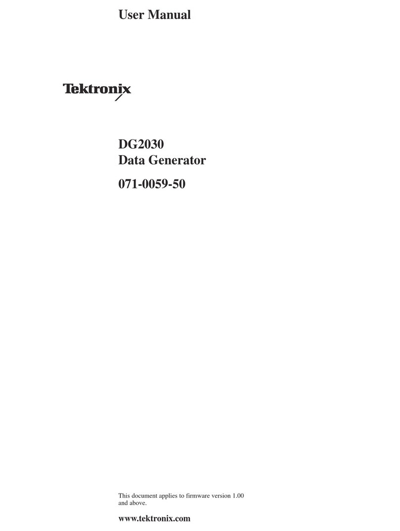 Tektronix DG2030 User manual