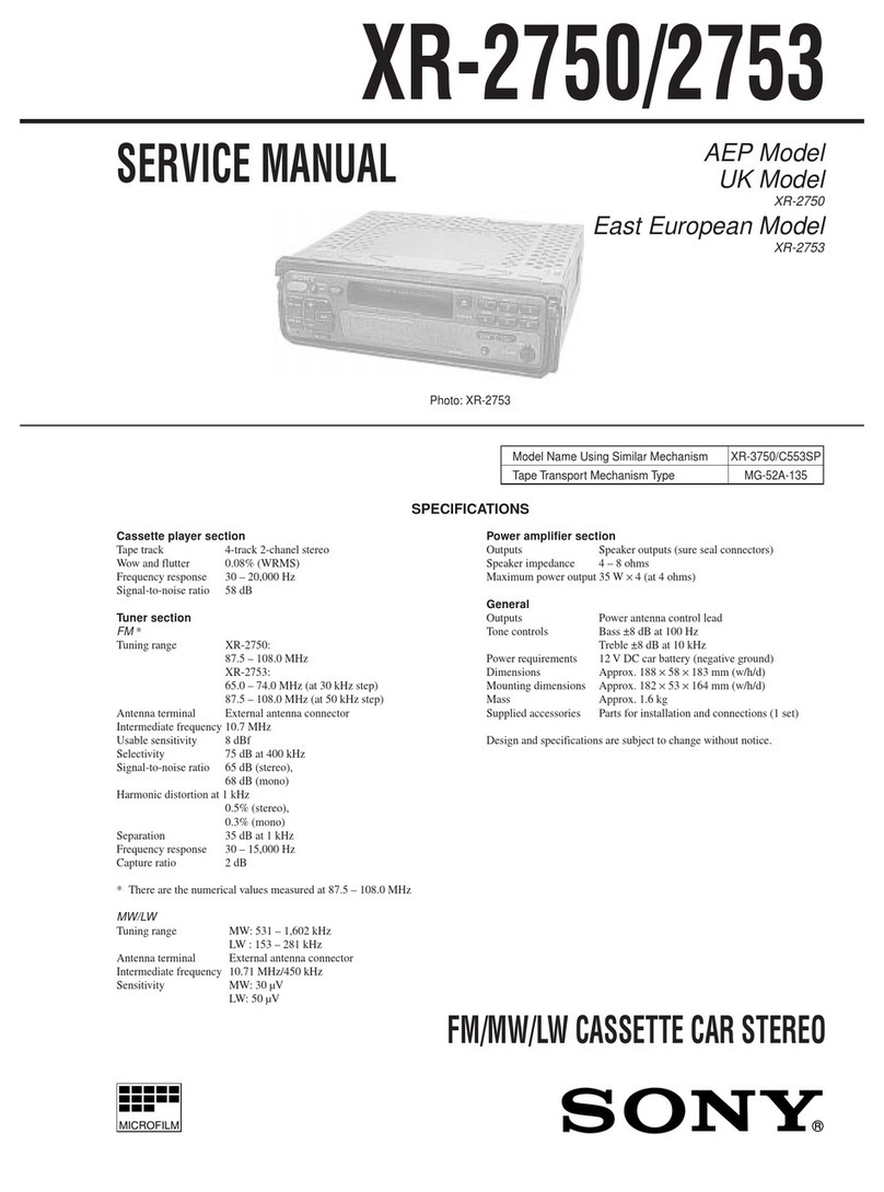 Sony XR-2750 User manual