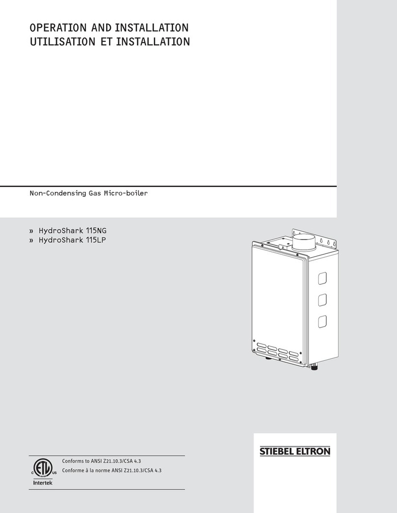 STIEBEL ELTRON HydroShark 115NG Installation manual and owner's guide STIEBEL ELTRON HydroShark 115NG Installation manual and owner's guide