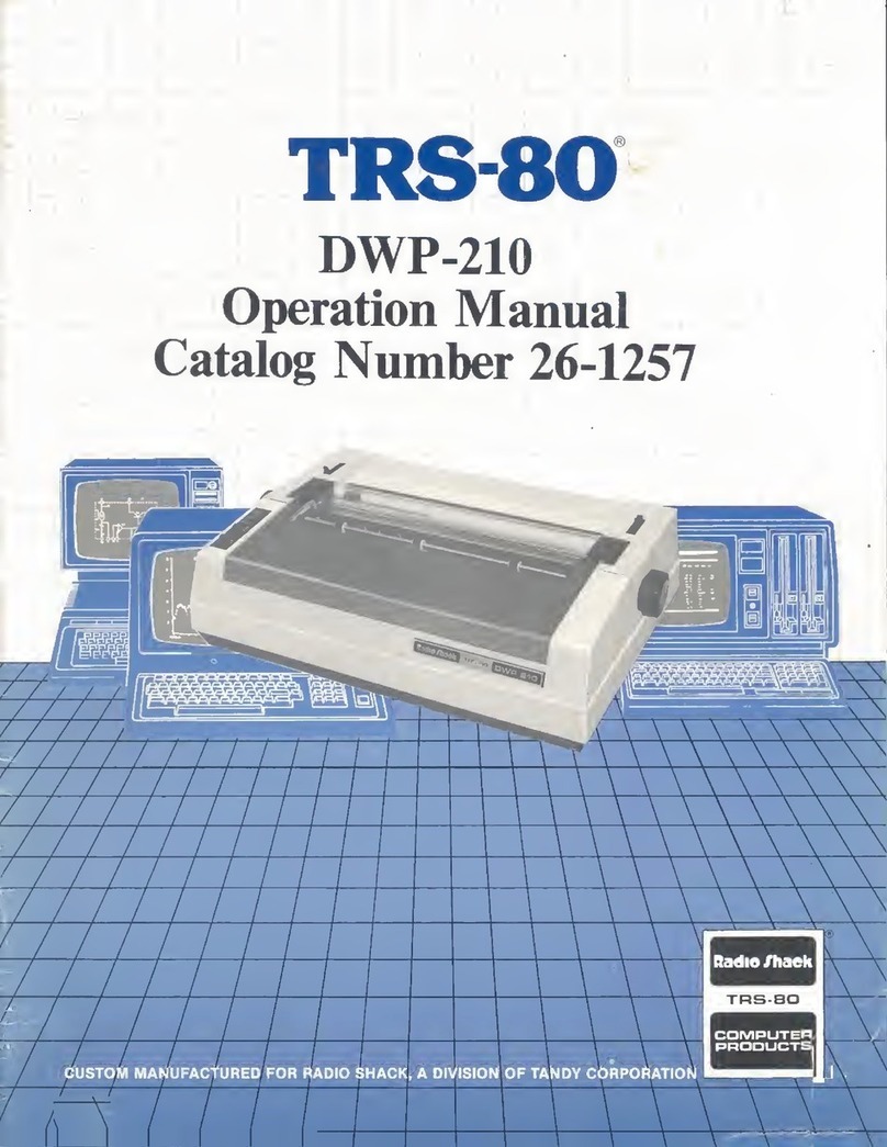 Radio Shack TRS-80 DWP-210 Operation manual Radio Shack TRS-80 DWP-210 Operation manual