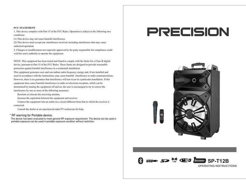 Precision SP-T12B operating instructions