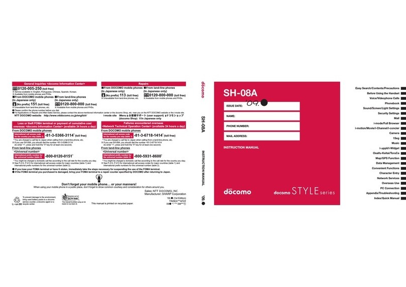 Docomo SH-08A User manual