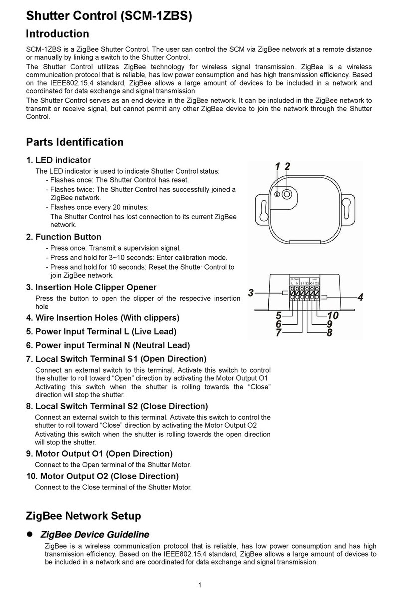 ZIGBEE SCM-1ZBS user manual