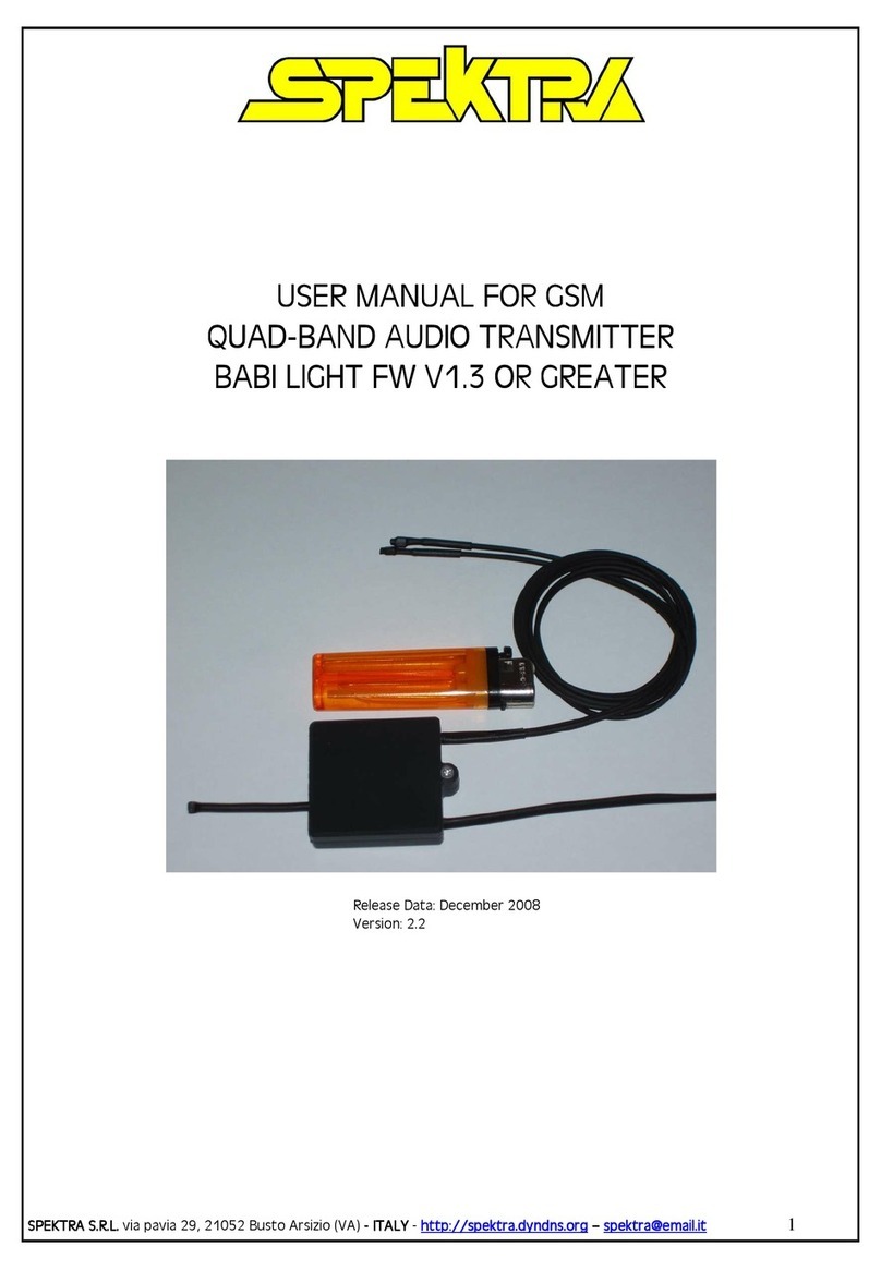 Spectra FW V1.3 User manuals