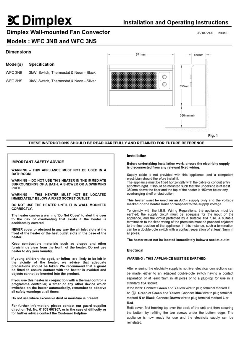 Dimplex WFC 3NB User manual
