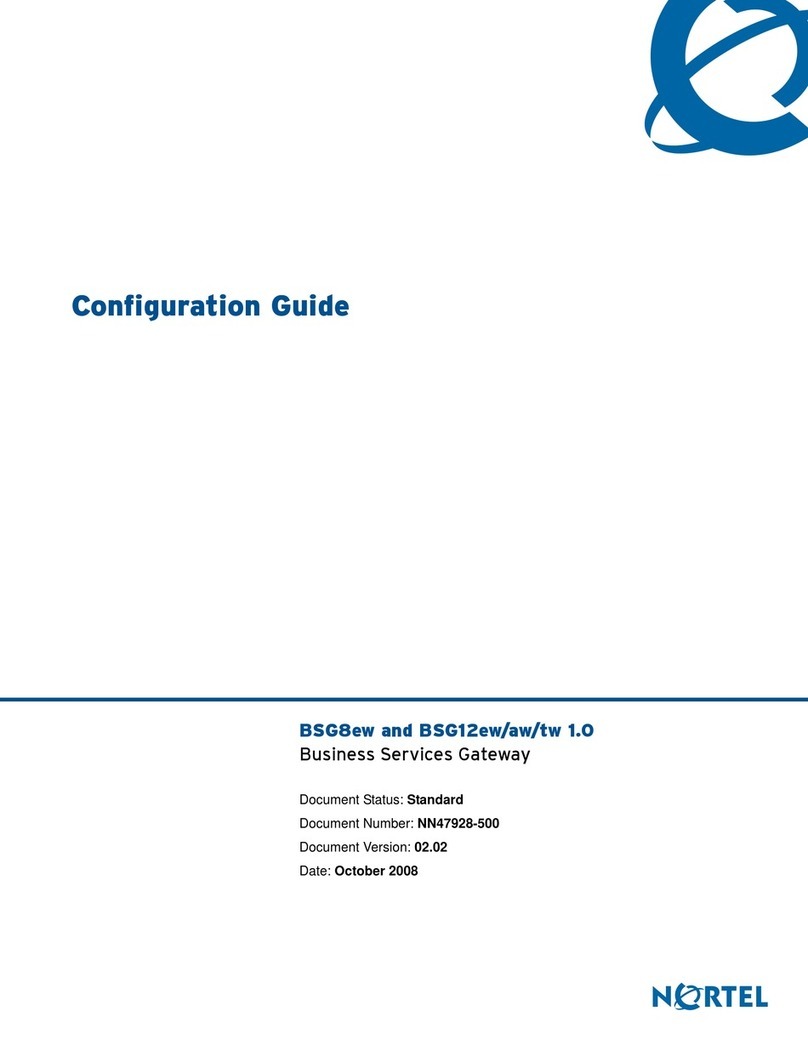 Nortel BSG8ew 1.0 User manual