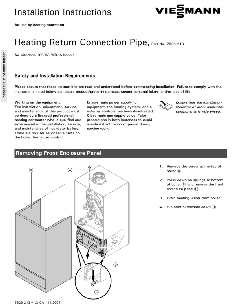 Viessmann Vitodens 100-W installation instructions Viessmann Vitodens 100-W installation instructions