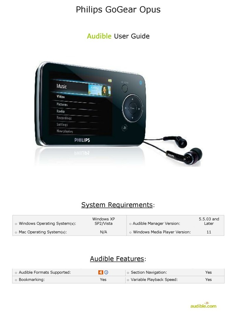 Philips GoGear Opus User manual