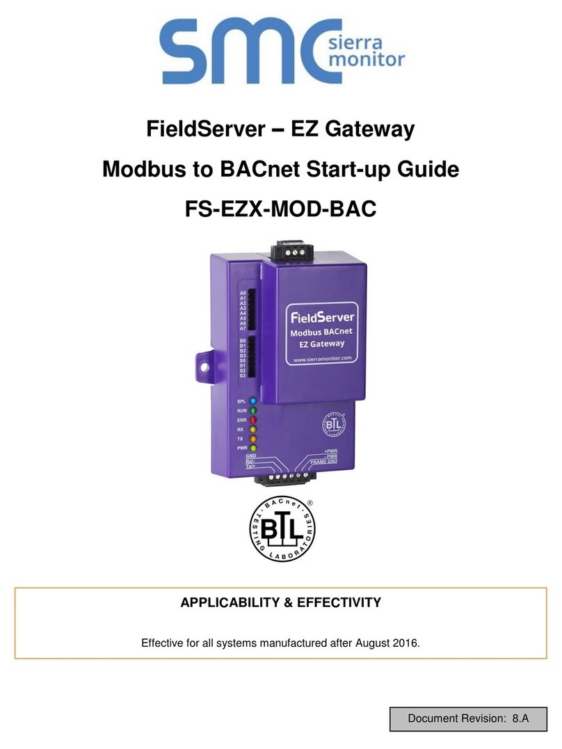Sierra Monitor Corporation FS-EZX-MOD-BAC User guide