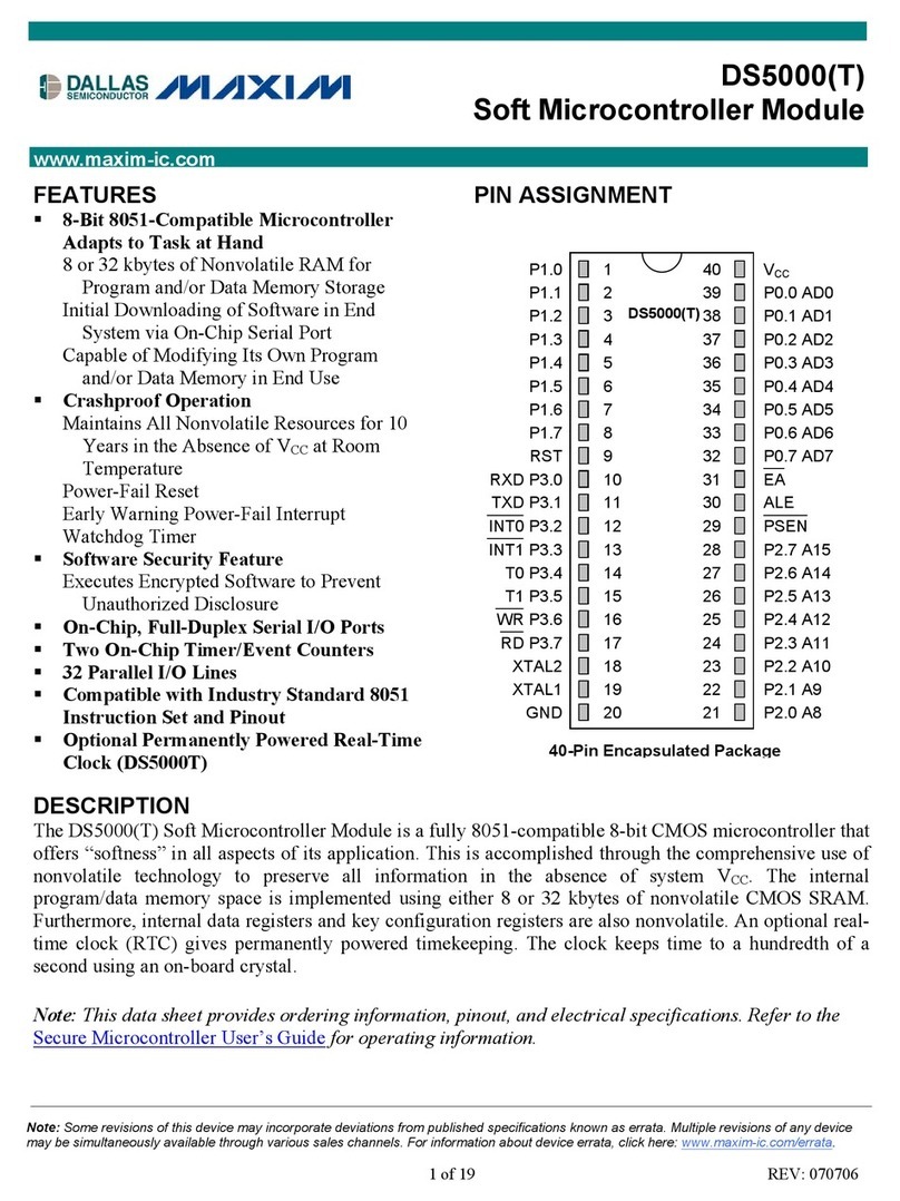 Maxim Integrated DS5000-32-16 user manual