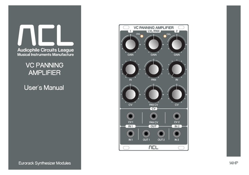 ACL VC PANNING AMPLIFIER user manual