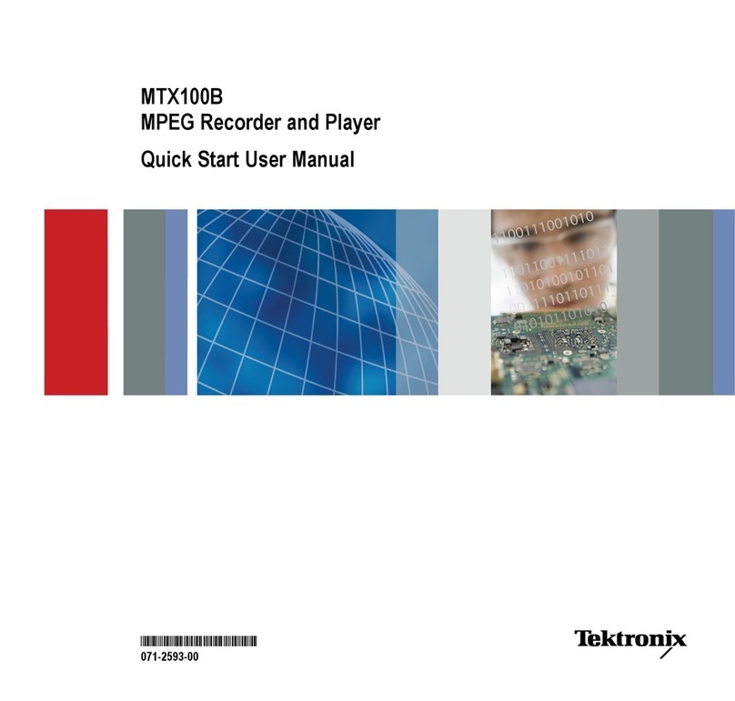 Tektronix MTX100B Quick start user manual