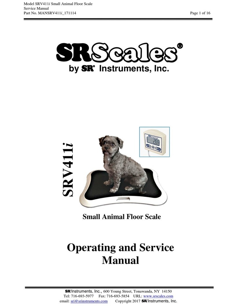 SRScales SRV411i Operating and service manual