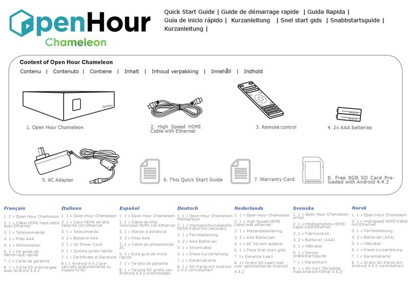 Open Hour Chameleon quick start guide Open Hour Chameleon quick start guide
