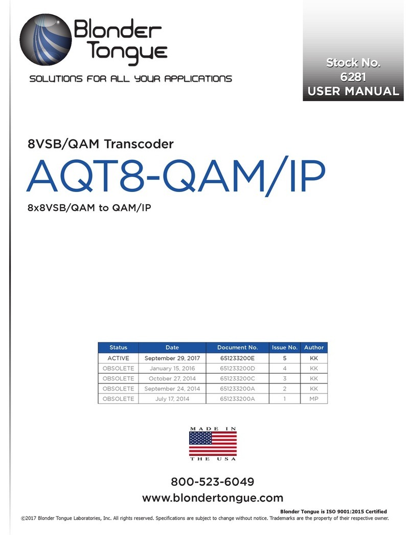 Blonder tongue AQT8-IP User manual
