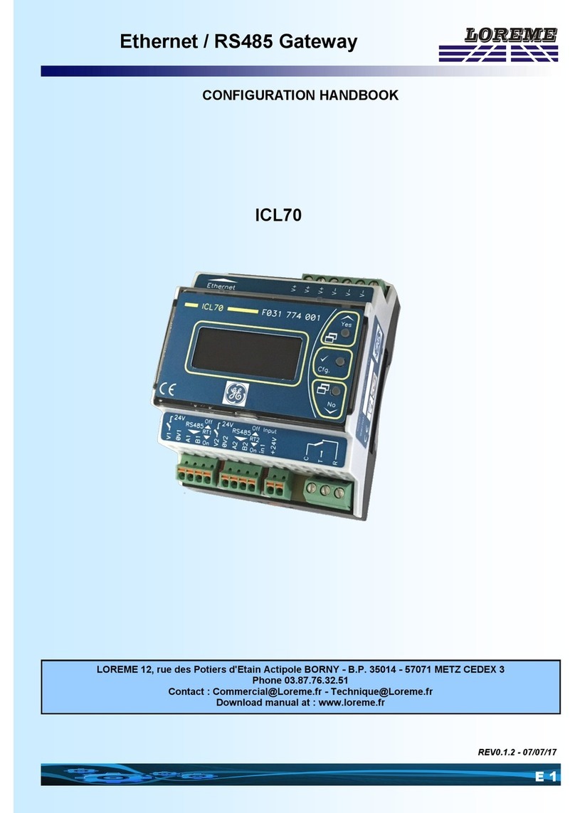 Loreme ICL70 Configuration handbook