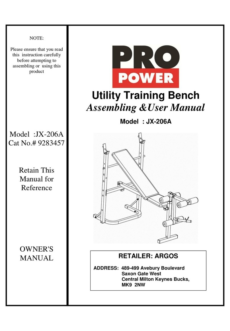 PRO POWER JX-206A Assembling user manual