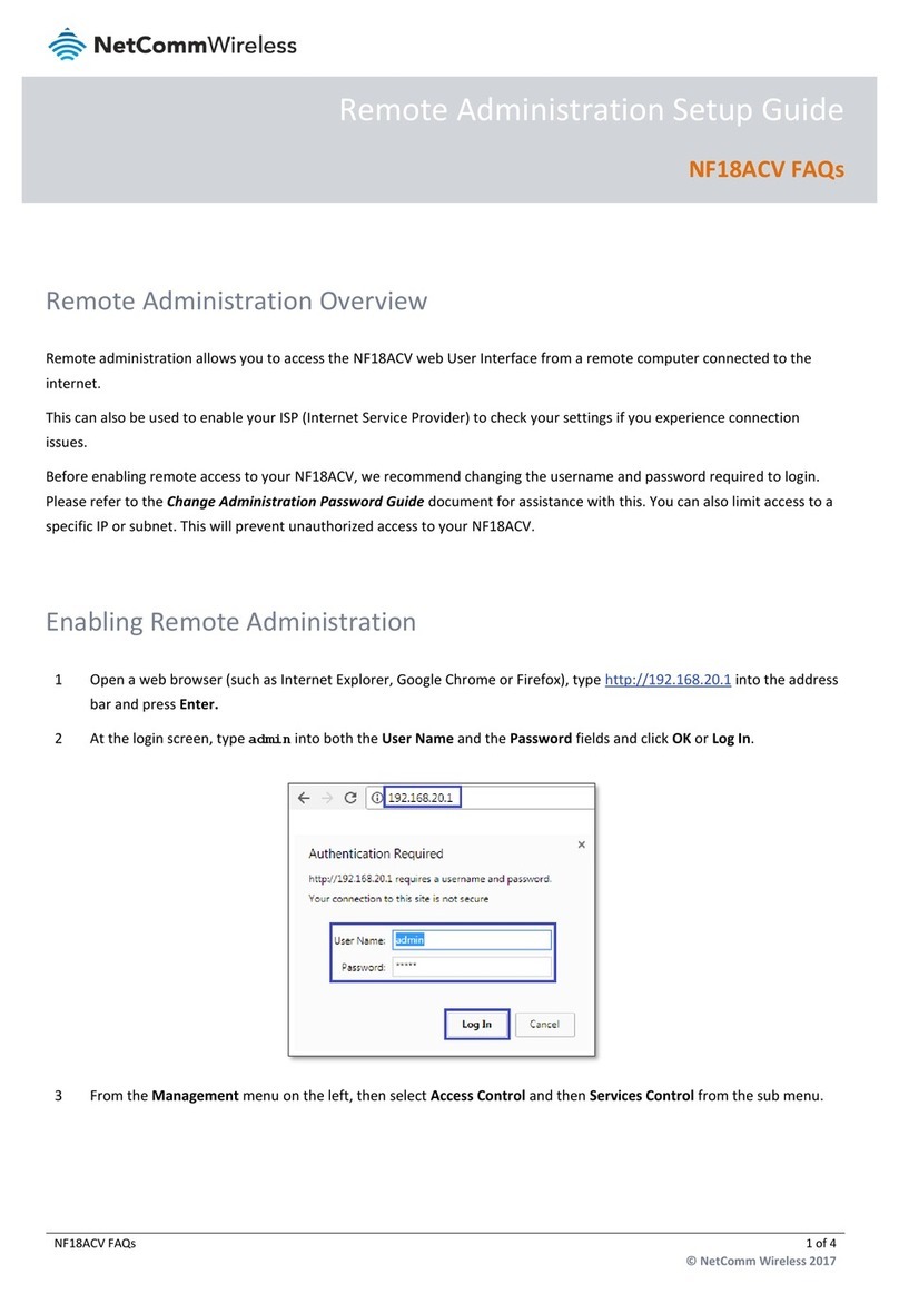 NetComm Wireless NF18ACV User manual