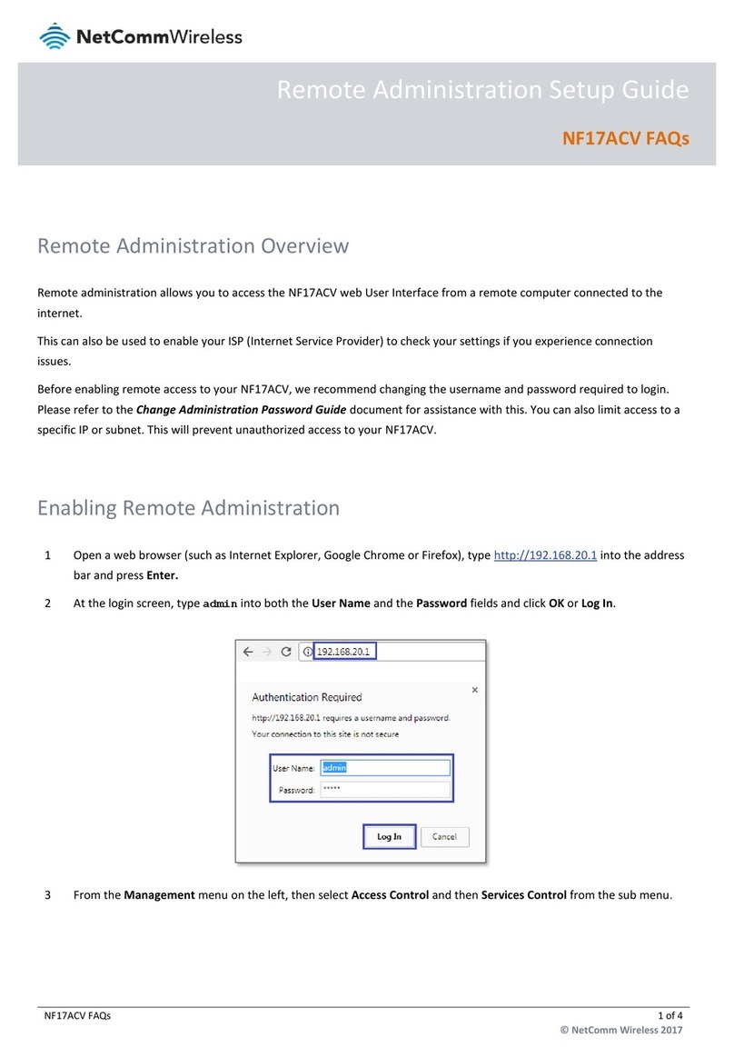 NetComm Wireless NF17ACV User manual NetComm Wireless NF17ACV User manual