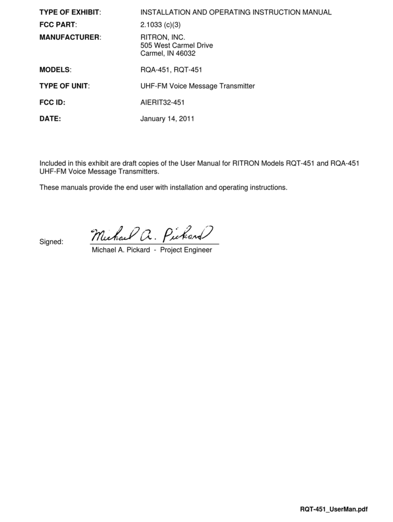 Ritron Quick Talk RQA-451 User manual Ritron Quick Talk RQA-451 User manual