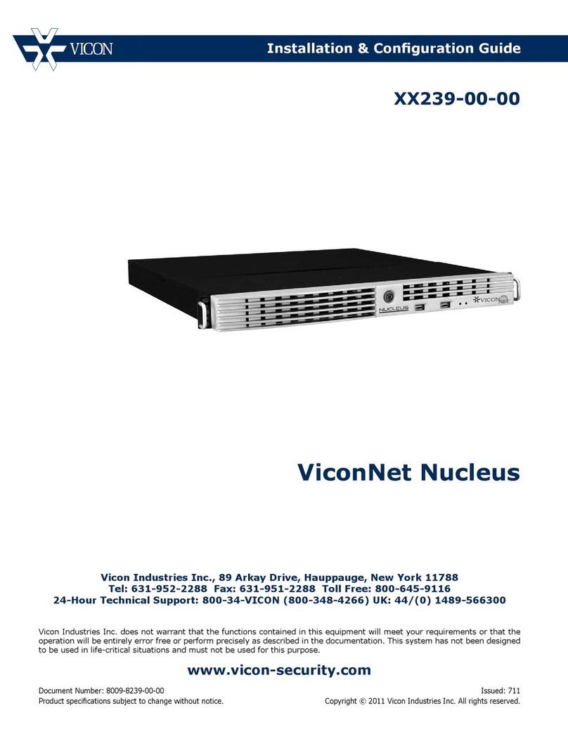 Vicon ViconNet Nucleus Installation &  configuration guide