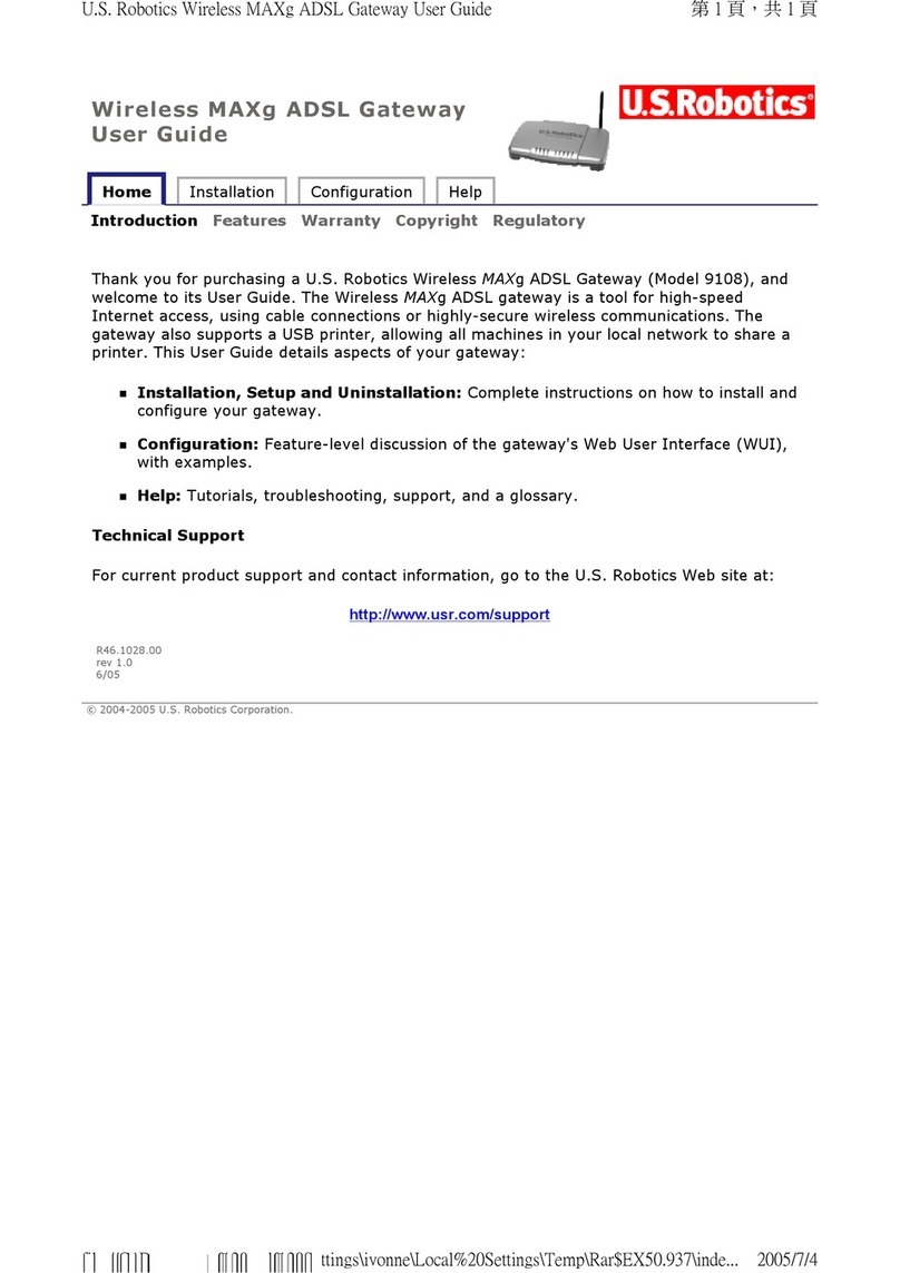 US Robotics 9108 User manual