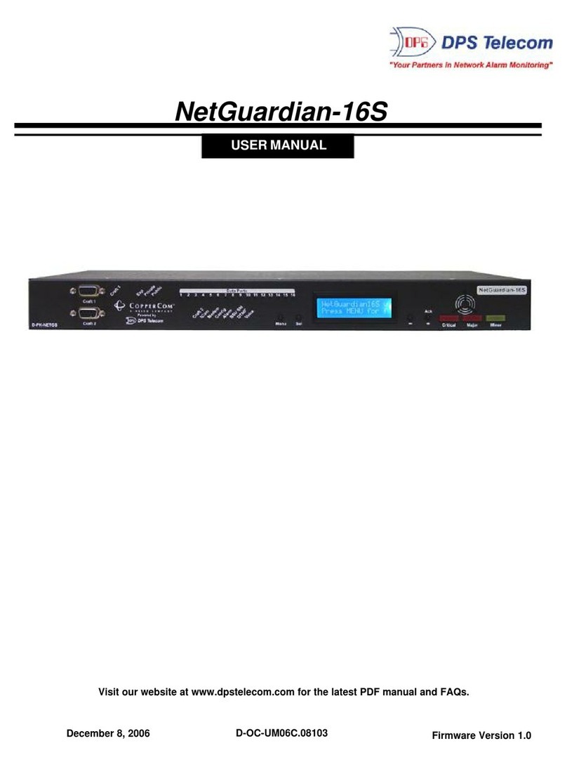 DPS Telecom NetGuardian-16S User manual