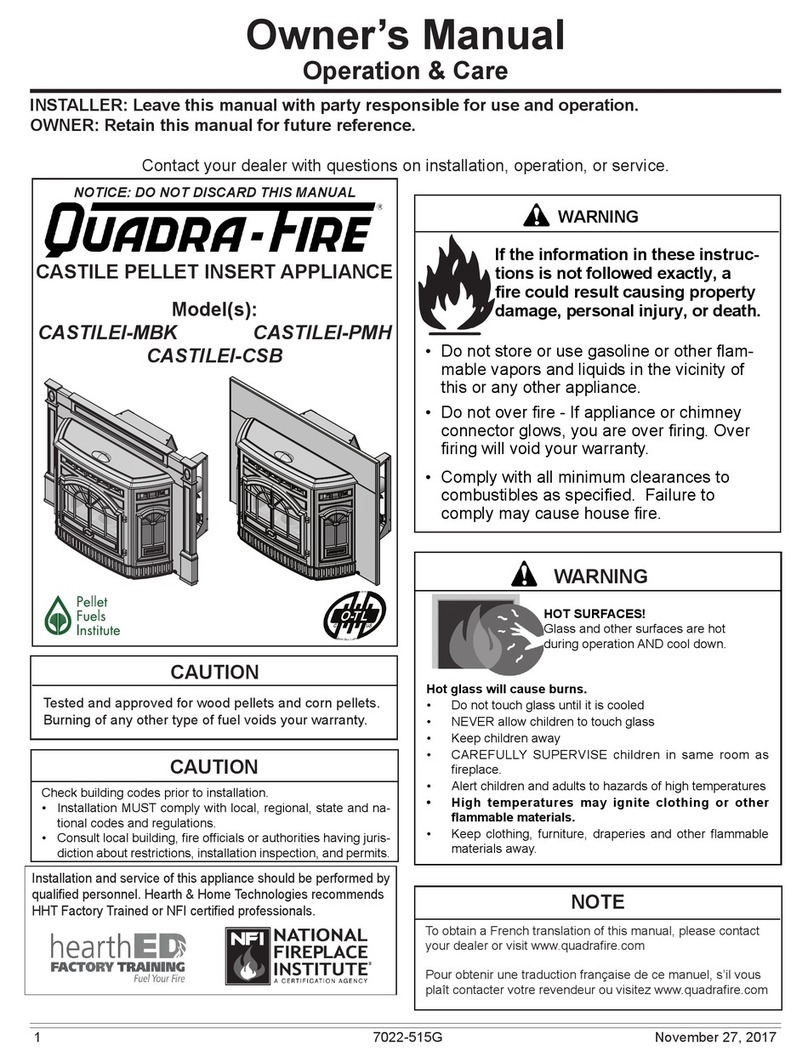 Quadra-Fire CASTILEI-MBK User manual