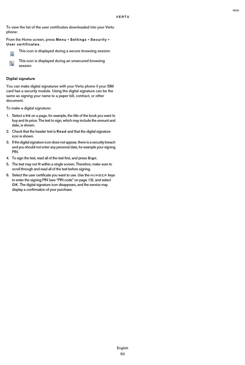 Vertu Constellation RM-389V User manual