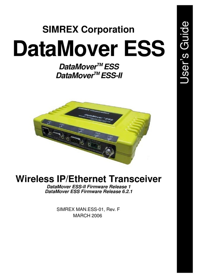 SIMREX DataMover ESS User manual