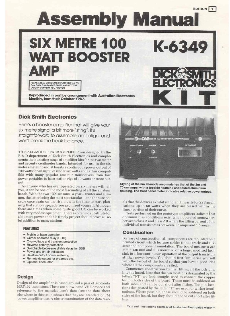 Dick Smith Electronics K-6349 Assembly manual