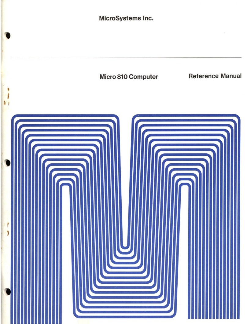 MicroSystems Inc. Micro 810 Reference manual