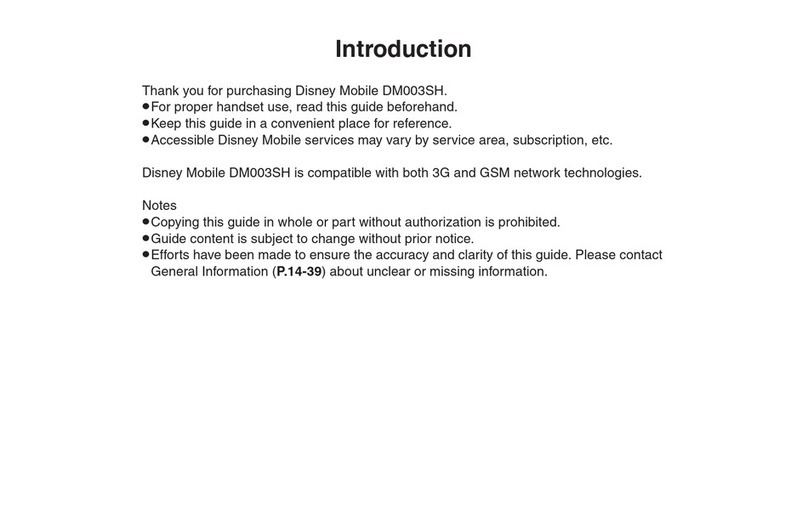 Sharp Disney Mobile DM003SH User manual