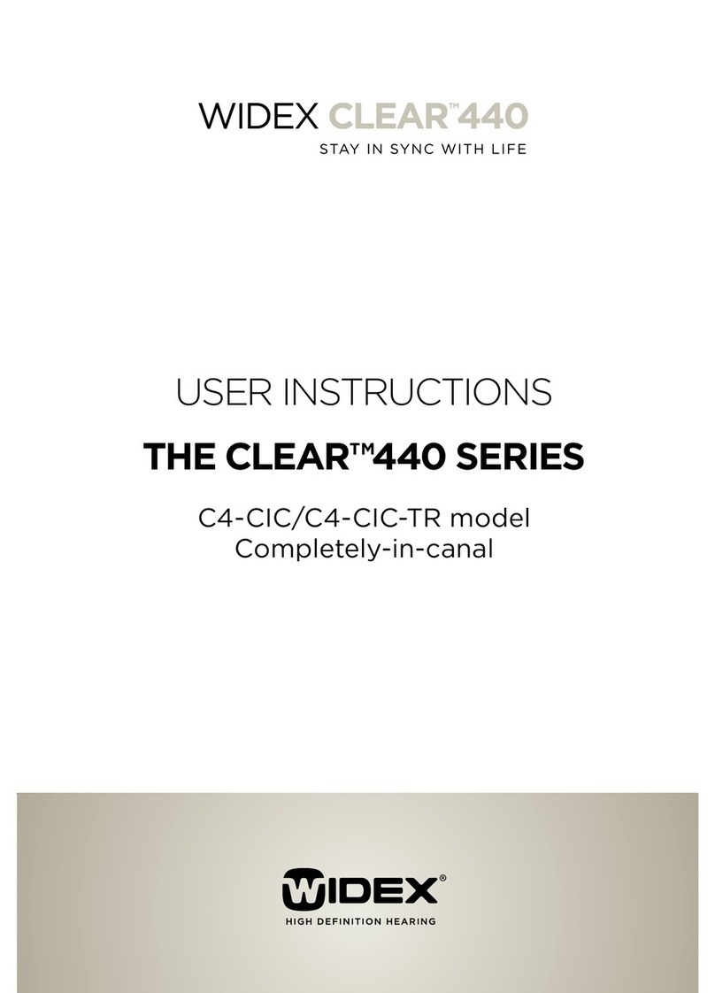 Widex CLEAR C4-CIC-TR User instructions