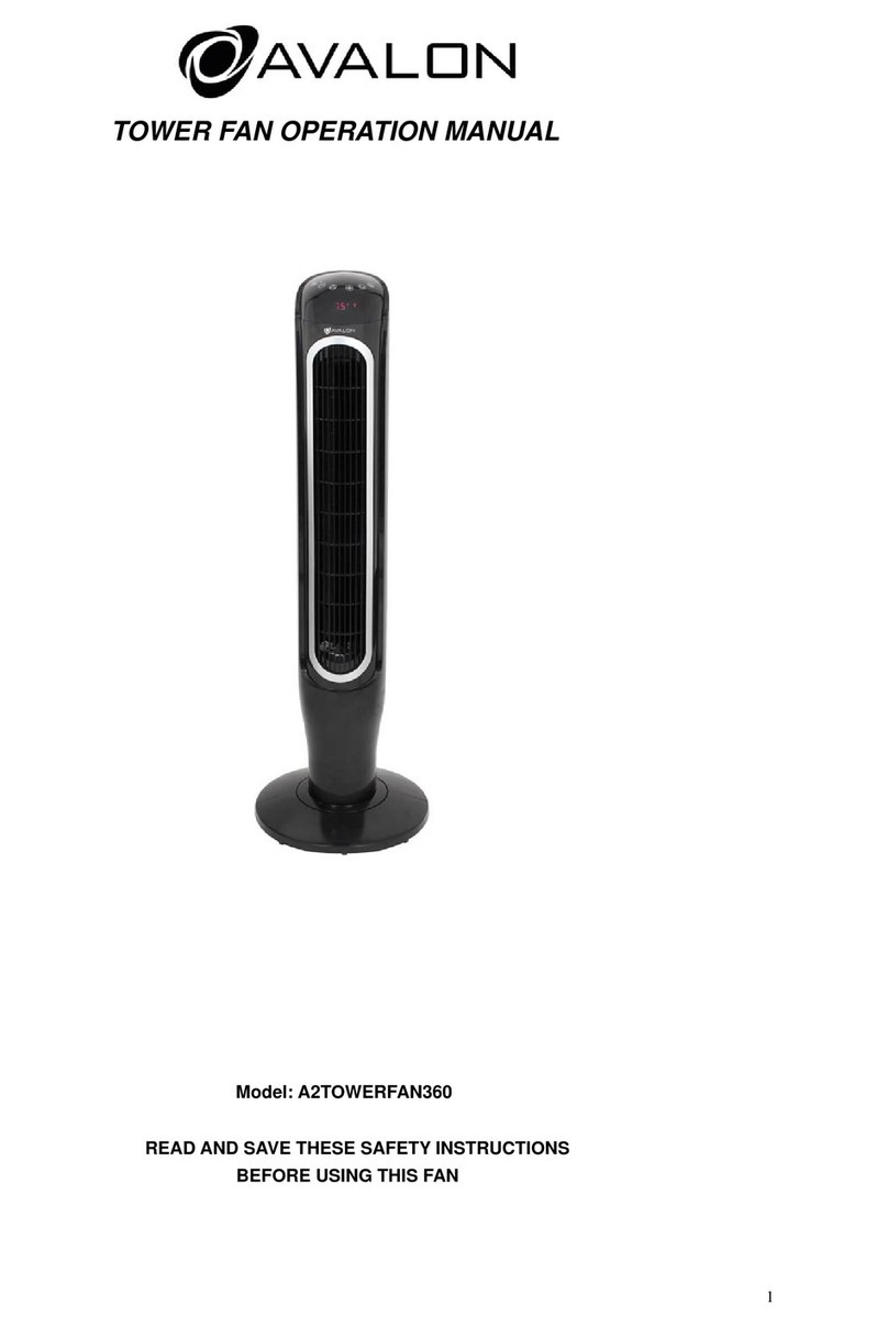 Avalon A2TOWERFAN360 Operation manual