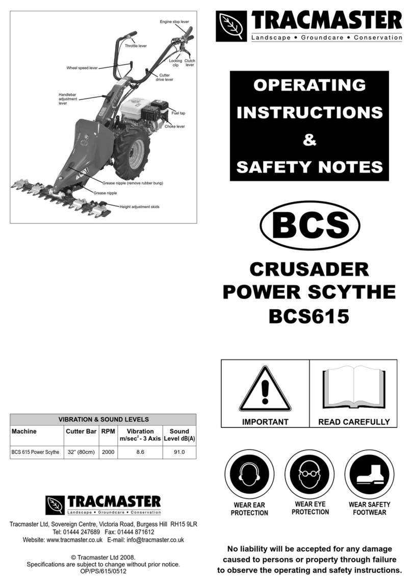 Tracmaster BCS615 Operating instructions & safety notes