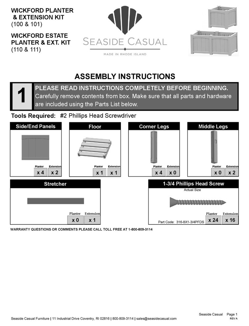 Seaside Casual 101 Assembly instructions