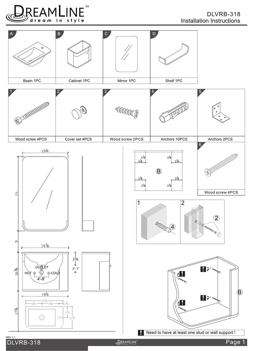 Dreamline DLVRB-318 User manual Dreamline DLVRB-318 User manual