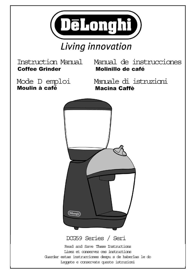 DèLonghi DCG59 Series instruction manual