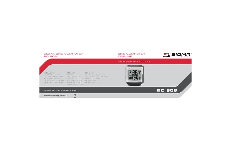 Sigma BC 906 user manual
