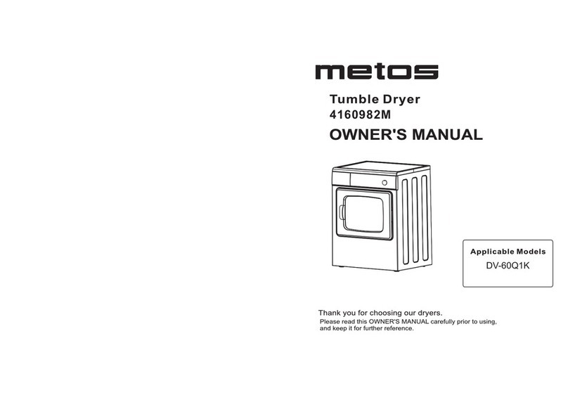 Metos 4160982M owner's manual