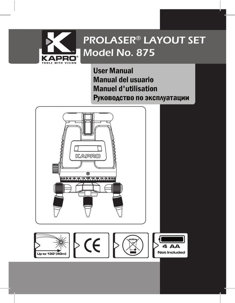 Kapro PROLASER 875 user manual