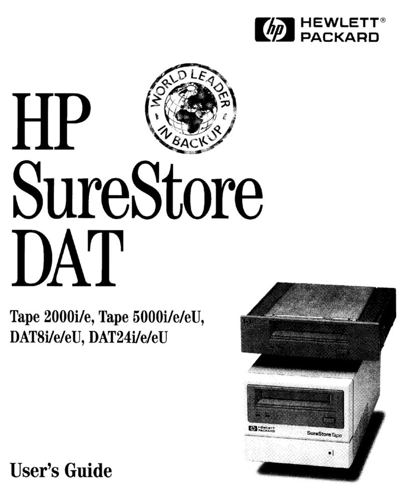 HP surestore dat 2000i User manual HP surestore dat 2000i User manual