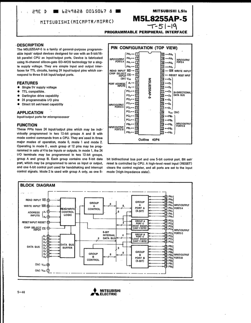Mitsubishi m5l8255ap-5 User manual Mitsubishi m5l8255ap-5 User manual