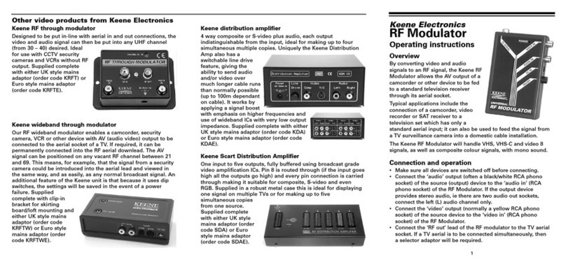 Keene RF Modulator operating instructions