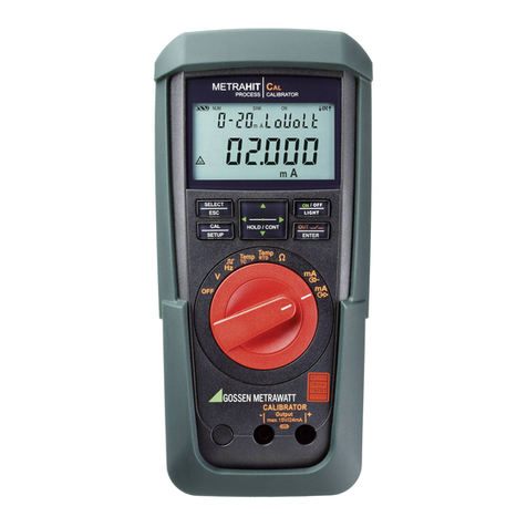 Gossen MetraWatt METRAHIT Cal User manual